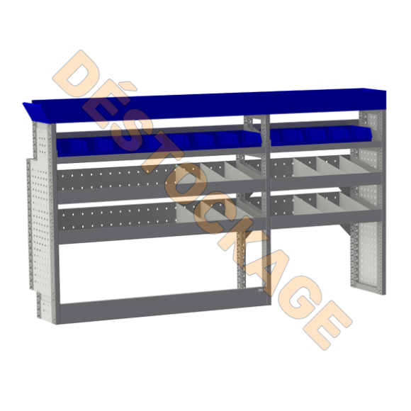 Metallausbau Peugeot Expert 2016+ L2 ZEVIM Economy blau - linke Seite Metallausbau Peugeot Expert 2016+ L2 ZEVIM Economy blau - linke Seite