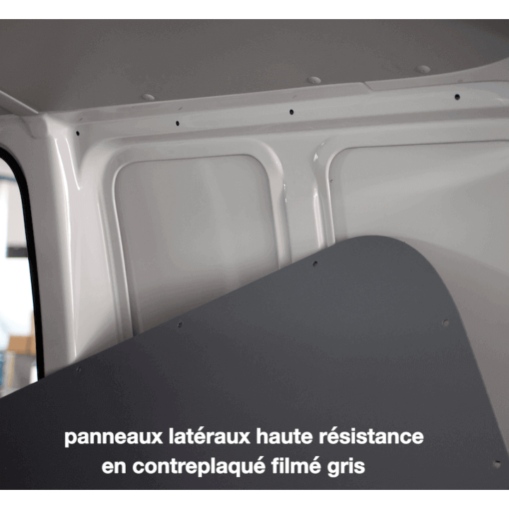 Habillage bois complet pour Volkswagen Crafter - détails panneaux protection parois