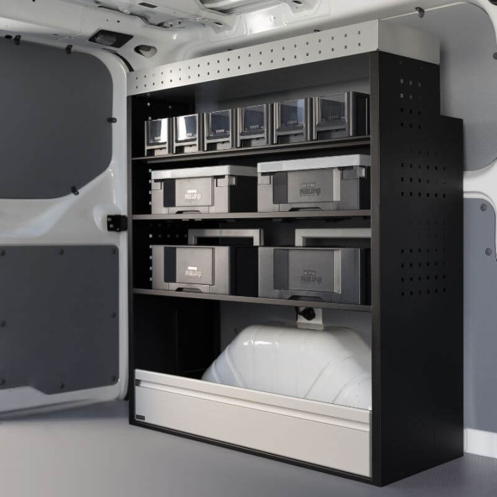Aménagement PROVAN (gauche ou droite) avec mallettes pour Renault Trafic 2014-2024 (photo générique) - côté