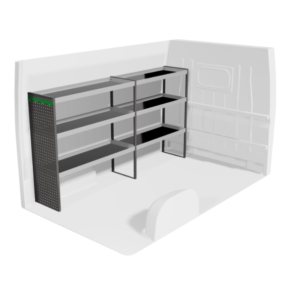 Aménagement pour Renault Trafic 2024+ (gauche) vue de face Aménagement pour Renault Trafic 2024+ (gauche) vue de face