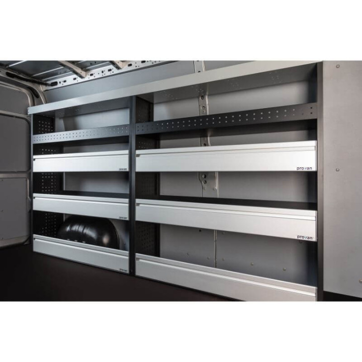 Aménagement PROVAN double (gauche) pour Volkswagen Crafter 2006-2016 (photo générique)  vue de côté
