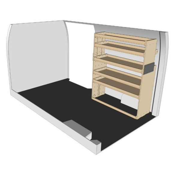 Holzregal Rohholz Frontansicht Nissan NV400 2010-2021