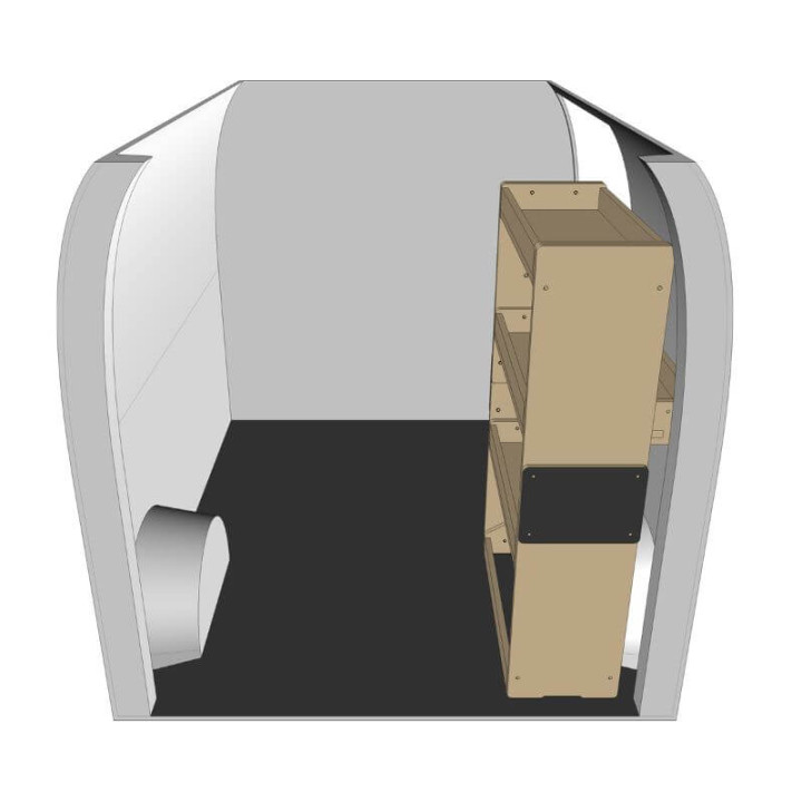 Rohholzregal rechts Seitenansicht Renault Express Van 2021+