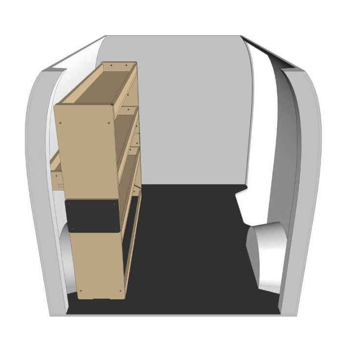Rohholzregal links Seitenansicht Renault Kangoo 2007-2021