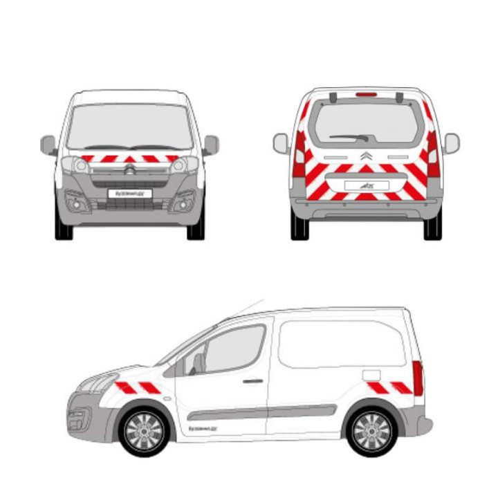 Markierungskit - Citroen Berlingo II 2015-2018 mit Heckklappe