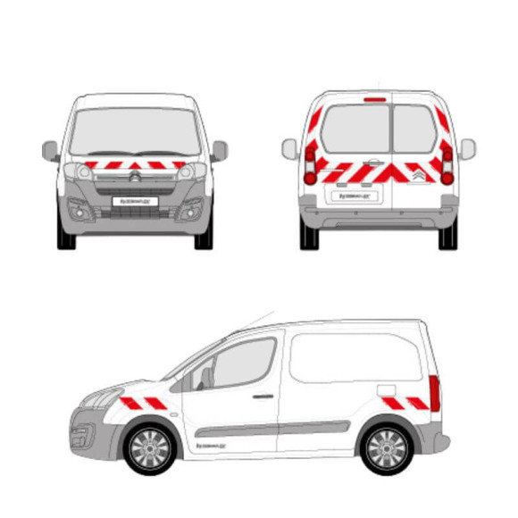 Markierungskit - Citroen Berlingo II 2016-2018 mit Flügeltüren