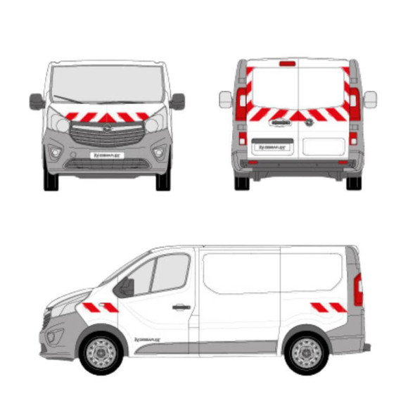 Markierungskit Opel Vivaro vorgeschnittene Klebestreifen