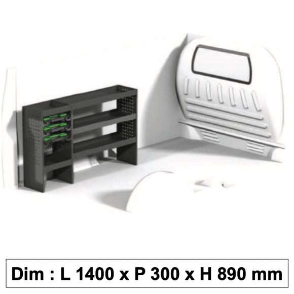Aménagement métallique ECO7 pour véhicule utilitaire Aménagement métallique ECO7 pour véhicule utilitaire