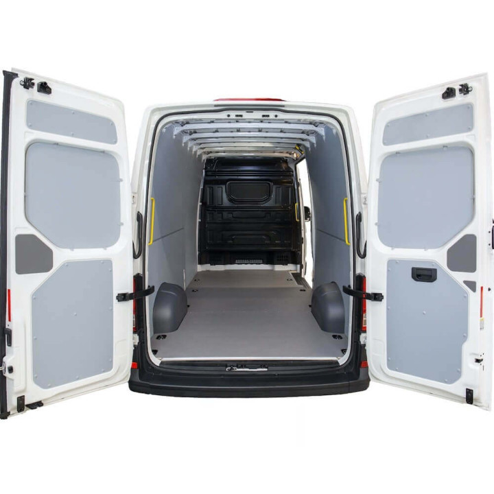 Komplette Holzinnenverkleidung für Volkswagen Crafter 2017 mit grauem Boden