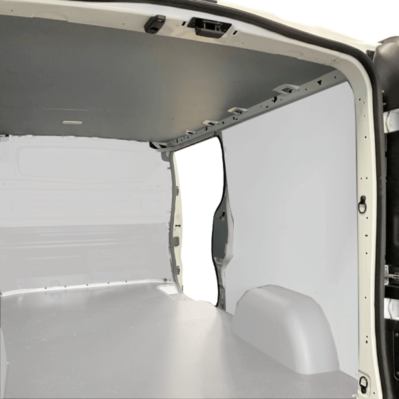 Grauer Deckenschutz für Citroen Berlingo Van 2018+ Beispiel auf Renault Trafic. Der Zuschnitt wird spezifisch für Ihr Modell sei Grauer Deckenschutz für Citroen Berlingo Van 2018+ Beispiel auf Renault Trafic. Der Zuschnitt wird spezifisch für Ihr Modell sei