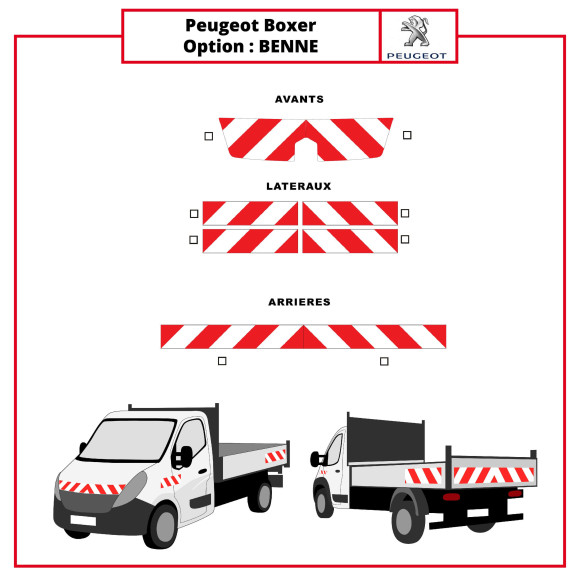 Markierungsset für Peugeot Boxer Kipper
