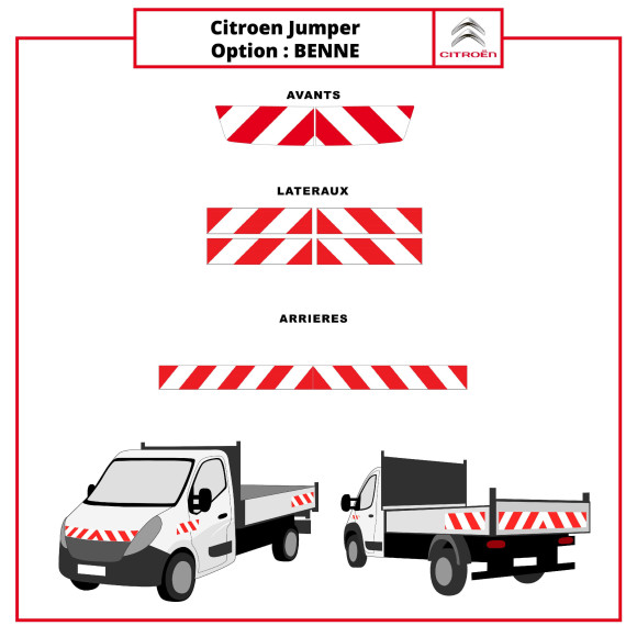 Kit de balisage Citroën Jumper Benne Kit de balisage Citroën Jumper Benne