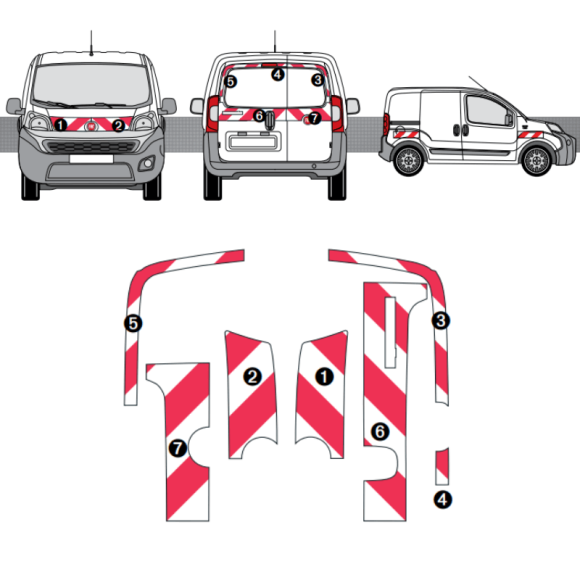 Kit de balisage Fiat Fiorino Kit de balisage Fiat Fiorino