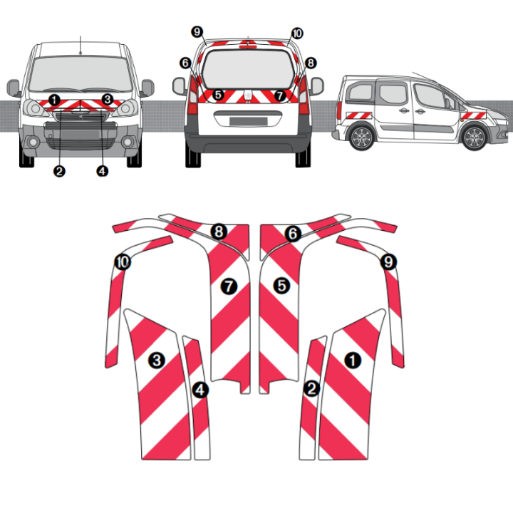 Kit de balisage Peugeot Partner
