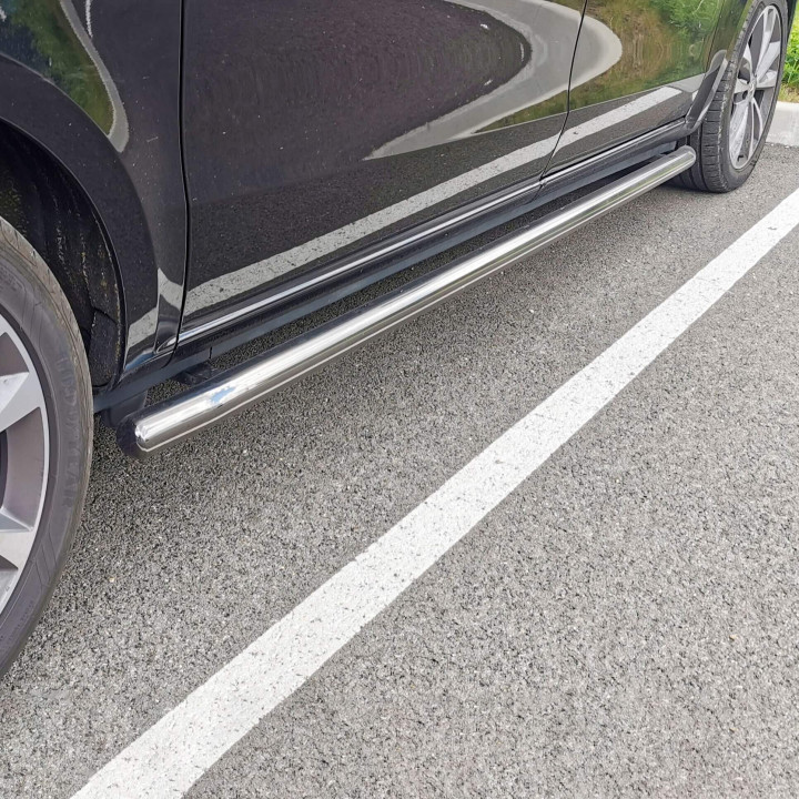 Barres latérales de protection pour Fiat Talento en inox brossé.