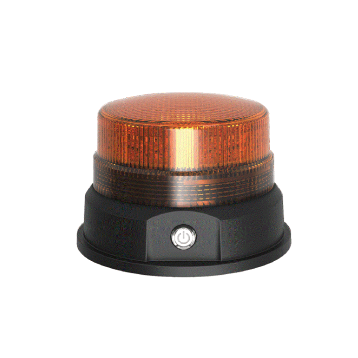 Orangefarbenes LED-Rundumleuchte kabellos - magnetisch