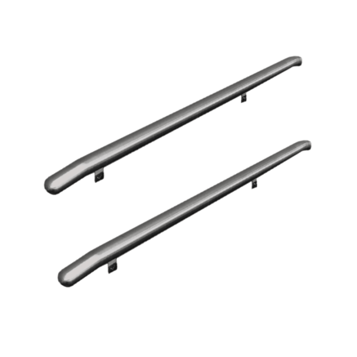 Barres latérales de protection pour Fiat Doblo en inox brossé.