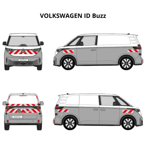 Kit de balisage - Volkswagen Id Buzz portes battantes. Bandes adhésives pré-découpés prêtes à poser Kit de balisage - Volkswagen Id Buzz portes battantes. Bandes adhésives pré-découpés prêtes à poser