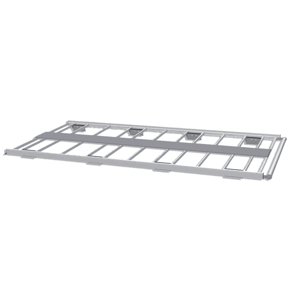 Galerie aluminium pour Peugeot Boxer. Galerie plate idéale pour parkings Galerie aluminium pour Peugeot Boxer. Galerie plate idéale pour parkings