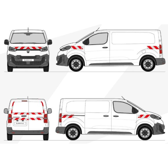 Kit de balisage - Citroen Jumpy 2024+ Bandes adhésives pré-découpés prêtes à poser Kit de balisage - Citroen Jumpy 2024+ Bandes adhésives pré-découpés prêtes à poser