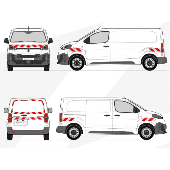 Kit de balisage - Citroen E-Jumpy 2024+ Bandes adhésives pré-découpés prêtes à poser Kit de balisage - Citroen E-Jumpy 2024+ Bandes adhésives pré-découpés prêtes à poser